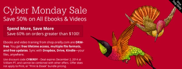 Oreilly cyber monday 2014